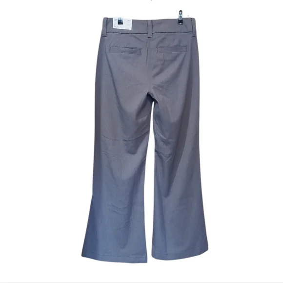 Women's AE Baggy Flare Stretch Poppy Trousers 2 *SHORT* Grey NWT's! - Picture 5 of 15